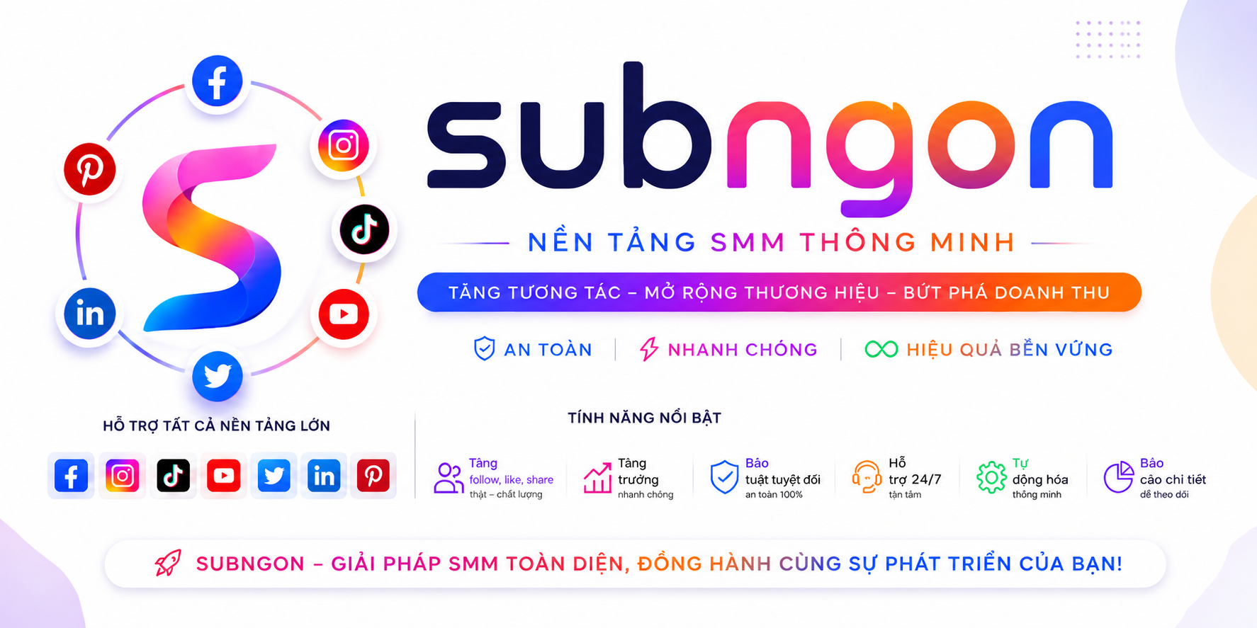 Giao diện bảng điều khiển SUBNGON